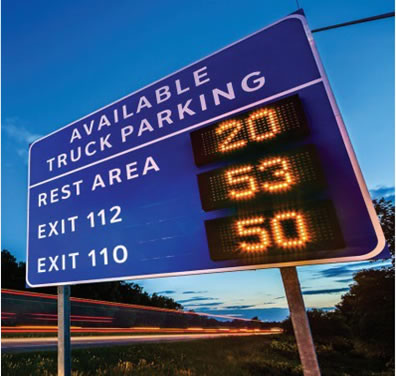 Truck Parking Available Spaces Sign