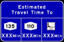 Image of Estimate Travel Time To sign.