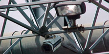 mounted traffic camera and light