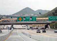 Photo. Egress point of a toll lane in Salt Lake City.