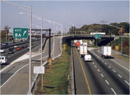 figure 12 - photo - Photograph showing dual roadways segregating truck movements
