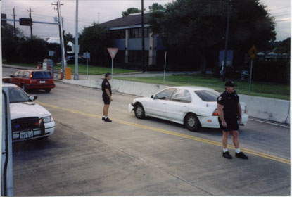 photo of Houston METRO police providing enforcement for the QuickRide program