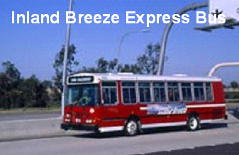 photo of the Inland Breeze bus on I-15