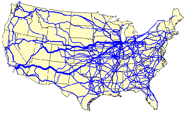 Us Map Rail