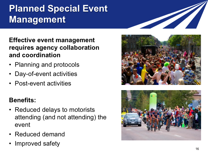 Slide 16. Planned Special Event Management