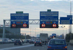 figure 2 - photo - This figure portrays dynamic speed limits in Randstad area.