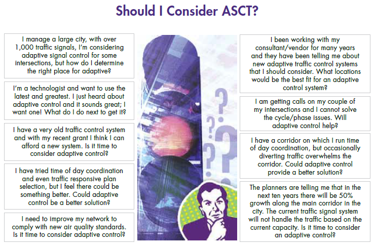 Diagram identifies questions that may be asked to determine if a user should consider ASCT.