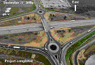 Photograph. An aerial view of the I-75/M-81 interchange.