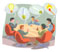 Graphic. A drawing of a group of people meeting around a table, with each person having an idea bubble over his or her head, represents “deficiency with internal and/or external communication.”