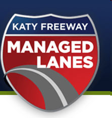 Graphic of the Katy Freeway Managed Lanes shield logo.