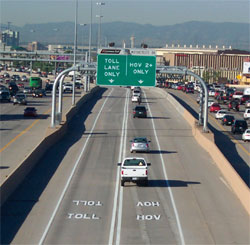 I-25 Express Toll Lane signage - Denver, Colorado
