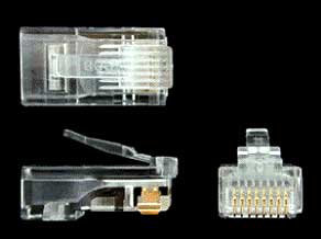 top, side, and head-on photographs of a male RJ-45 connector