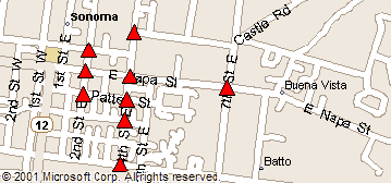 local street map showing the locations of the traffic signal controllers specified in table 5-1