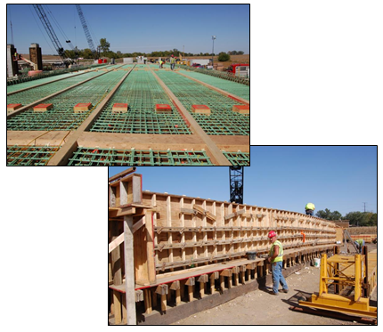 Photos of the deck forming process.