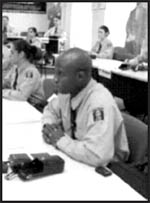 Law enforcement officers in training
