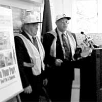 photo of James Sullivan, Commissioner, ConnDOT, and Carl Gottshall, Assistant Division Administrator, FHWA, Connecticut Division Office.