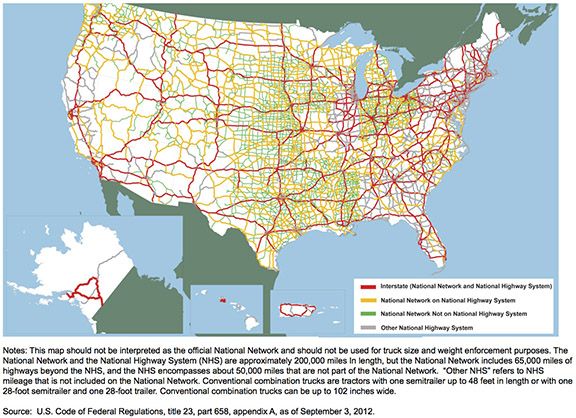 Figure 3-9. U.S. map showing the National Network for 2011.