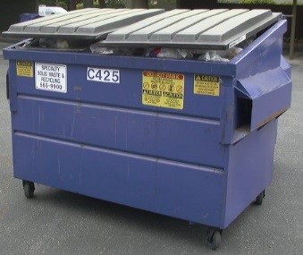 a full dumpster