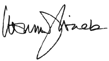 Sincerely yours, Signature, Norman Y. Mineta