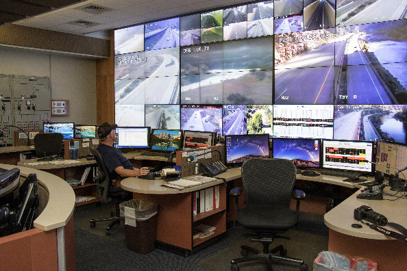 Figure 3. A photograph showing the Hanging Lake Tunnel traffic management center.