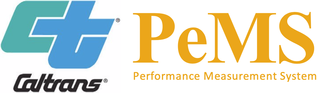 Caltrans and Performance Measurement Systems logos