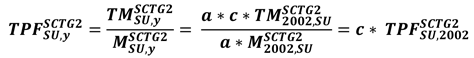 An equation that calculates single unit payload factors.