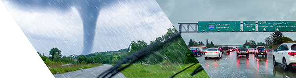 Photographs of weather events from a driver/passenger's point of view.