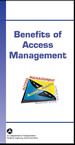 Front cover of the Benefits of Access Management brochure.