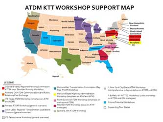 Picture of the ATDM Knowledge and Technology Transfer Workshop Support Map.