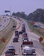 Image of a nonrecurring work zone merge.