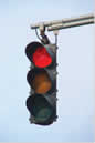 A traffic signal, signifying traffic congestion on Dave Ward Drive in Conway, Arkansas
