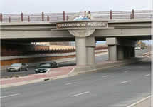 Wadsworth Boulevard now runs under the elevated Grandview Avenue and railroad tracks