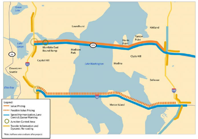 An image of a map displaying the Seattle Project Map.