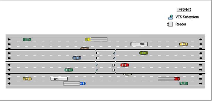 figure 6-20 Typical Elevated Section Toll Zone