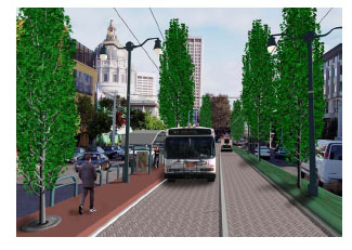 Photo of potential facilities, BRT on Van Ness Avenue