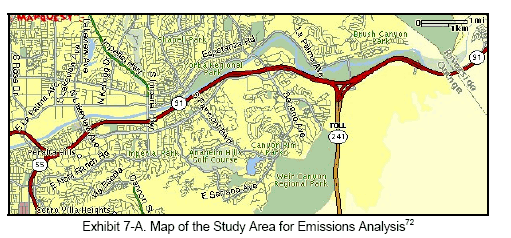 Map of the Study Area for Emissions Analysis (map)