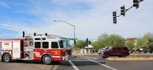 Figure 13. Image of firetruck driving through intersection.
