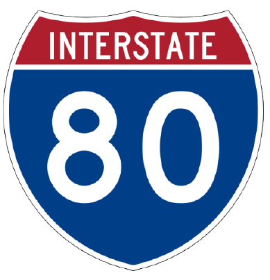 Interstate 80 Road sign