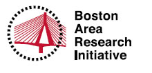 Logo for Boston Area Research Initiative.  The image is of a red rope bridge.