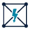 Icon for TECO smart grid.  It is a box with an X in it with a lightning bolt.