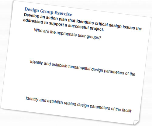 Screen Capture.  Screen capture image from the workshop exercises file, design section.