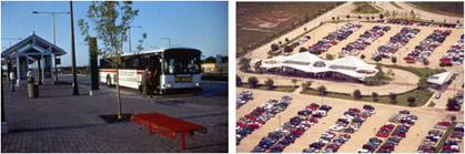 figure 49 - photos - Two photographs of park and ride lots
