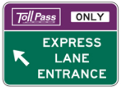 figure 51 - graphic - Graphic of example guide sign for entrance to priced managed lane