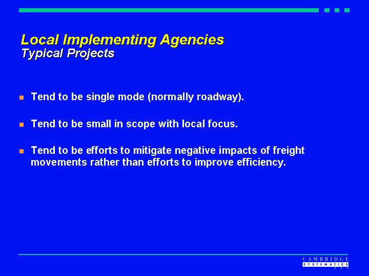 Local Implementing Agencies
