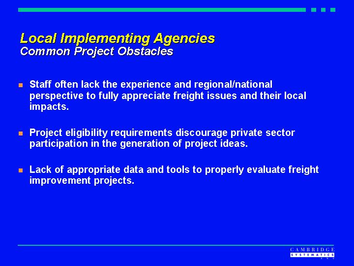 Local Implementing Agencies