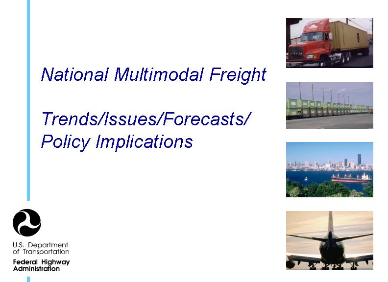 The picture of different freight transportation mode: air, water, truck and rail.
