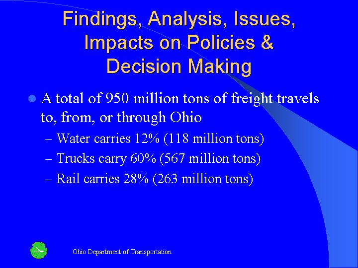 Findings, Analysis, Issues, Impacts on Policies & Decision Making