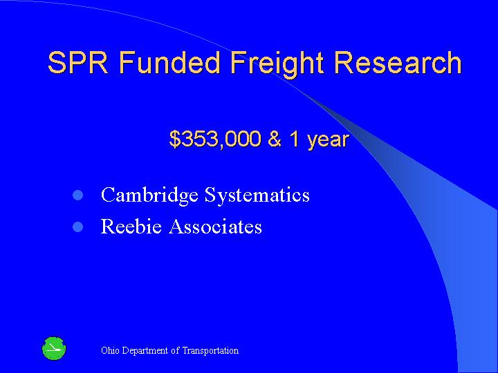 SPR Funded Freight Research