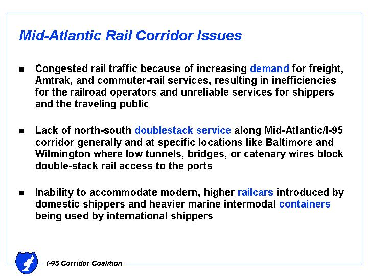 Mid-Atlantic Rail Corridor Issues