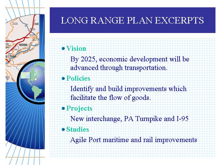 NTLONG RANGE PLAN EXCERPTS